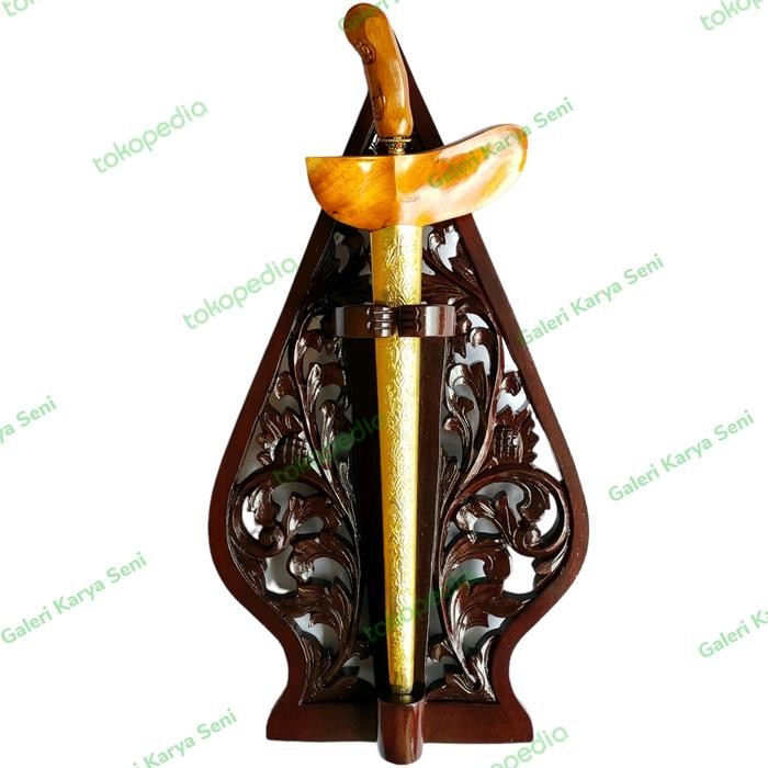 Blawong Pusaka Isi 1 Kayu Jati Ukiran Gunungan Wayang Antik Kayu Jati