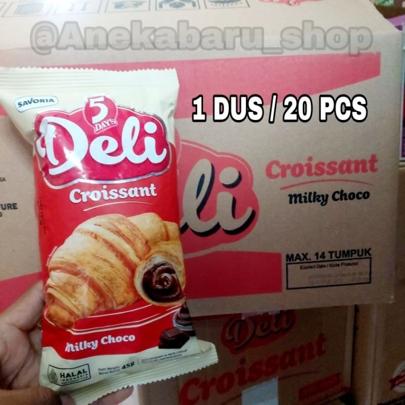 

DELI CROISSANT MILKY CHOCO 45g ( 1 DUS / 20 PCS )