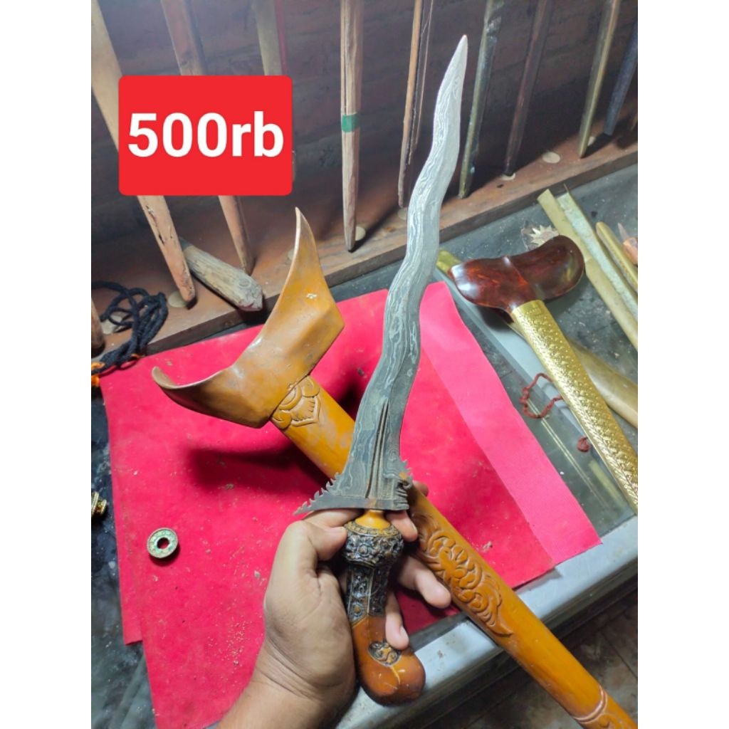 keris panimbal sepuh Majapahit pamor belum diwarang termurah ori