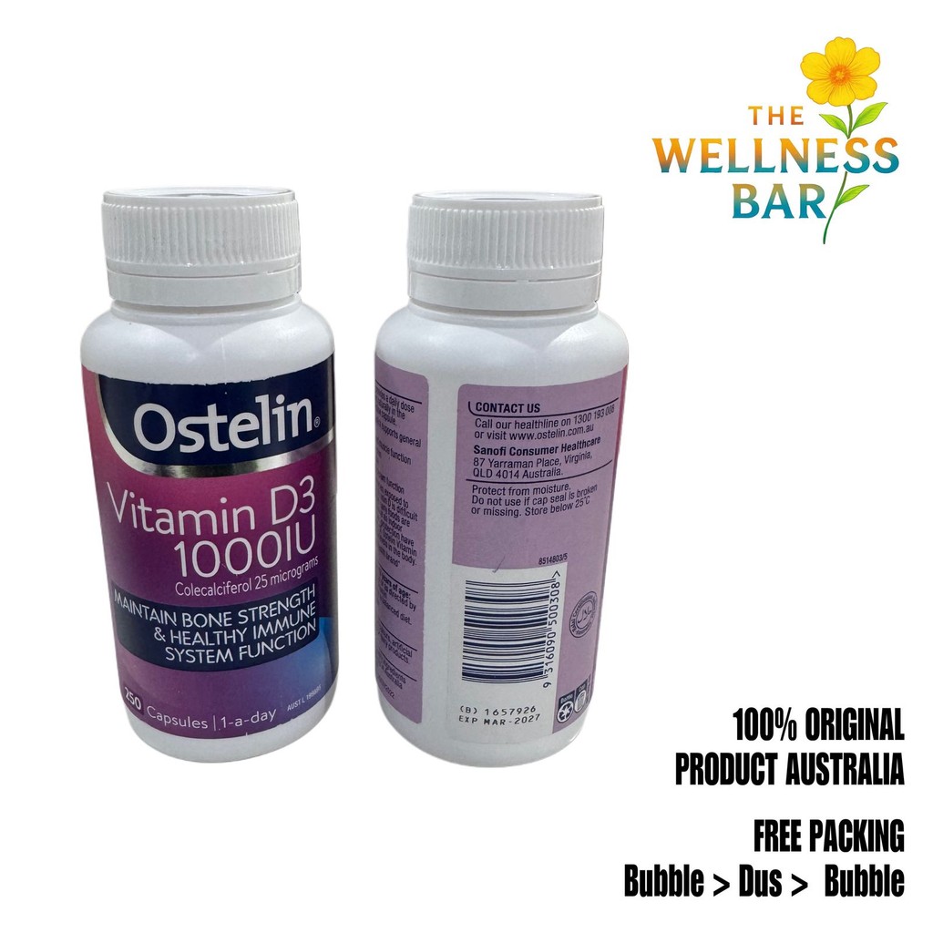 Ostelin Vitamin D3 1000IU 250 capsules