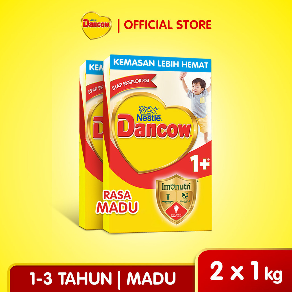 Nestle Dancow 1+ Susu Pertumbuhan Rasa Madu 1-3 Tahun Box 1 kg X2