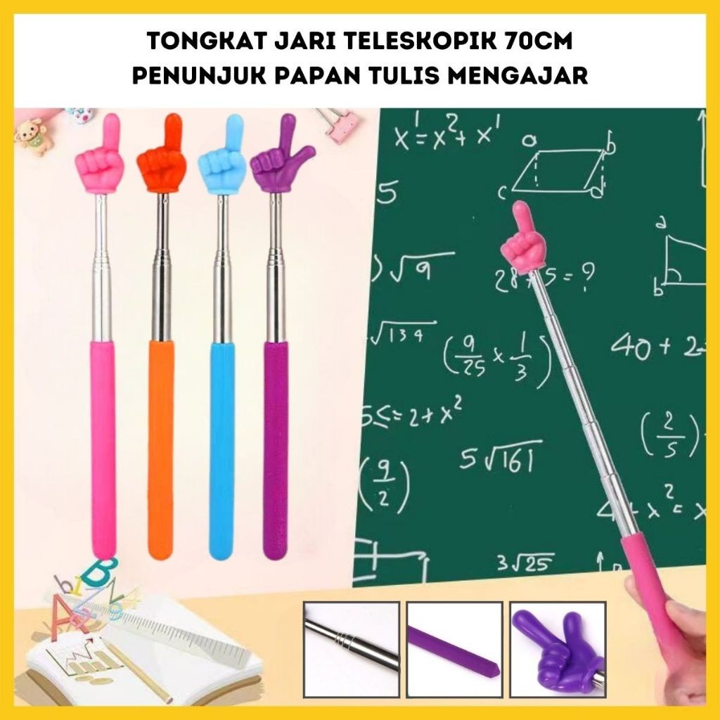 

Tongkat Jari Teleskopik – Pointer Panjang Lipat Multifungsi untuk Presentasi, Mengajar, Training, dan Petunjuk Alat Bantu Belajar