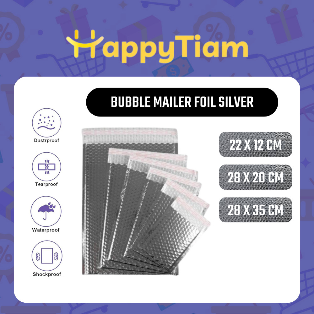 

BUBBLE MAILER FOIL AMPLOP PACKING POLYMAILER FROZEN FOOD KANTONG METALIZING SILVER ALUMINIUM WRAP