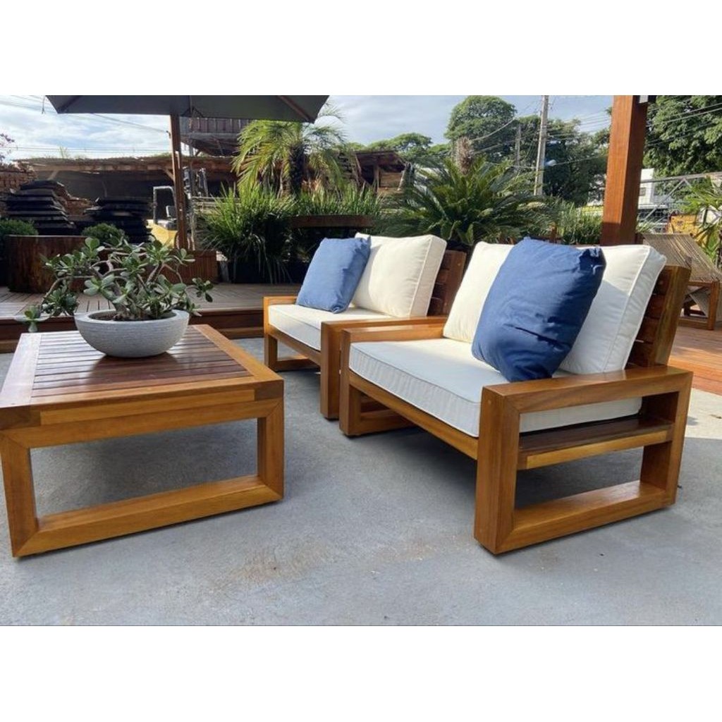 set sofa teras sofa outdoor kayu jati