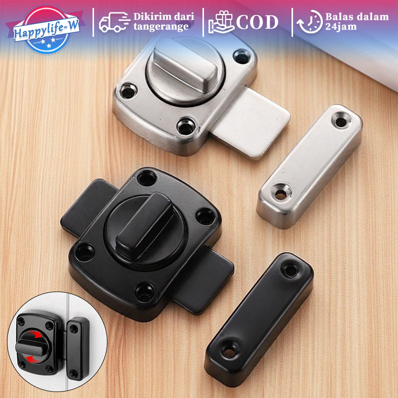 Selot Pintu Rumah Metal Slot Kunci Pintu Grendel Slot Pintu Grendel Putar Kamar Mandi Sliding Door L