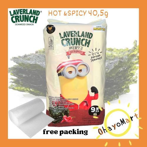 Laverland Crunch Seaweed hot & Spicy / Laverland Crunch buldak / Laverland spicy chicken 40,5g