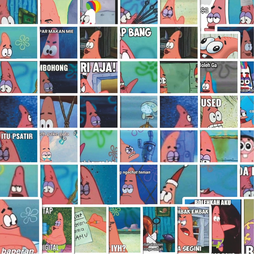

Stiker Cutting Pack Stiker Patrick Meme V5 Isi 100Pcs Series Aesthetic Lucu Keren Untuk Koper Bahan Vynil