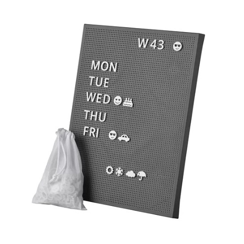 

SV3NS4S Papan berlubang dengan huruf,abu-abu tua, 30x40 cm