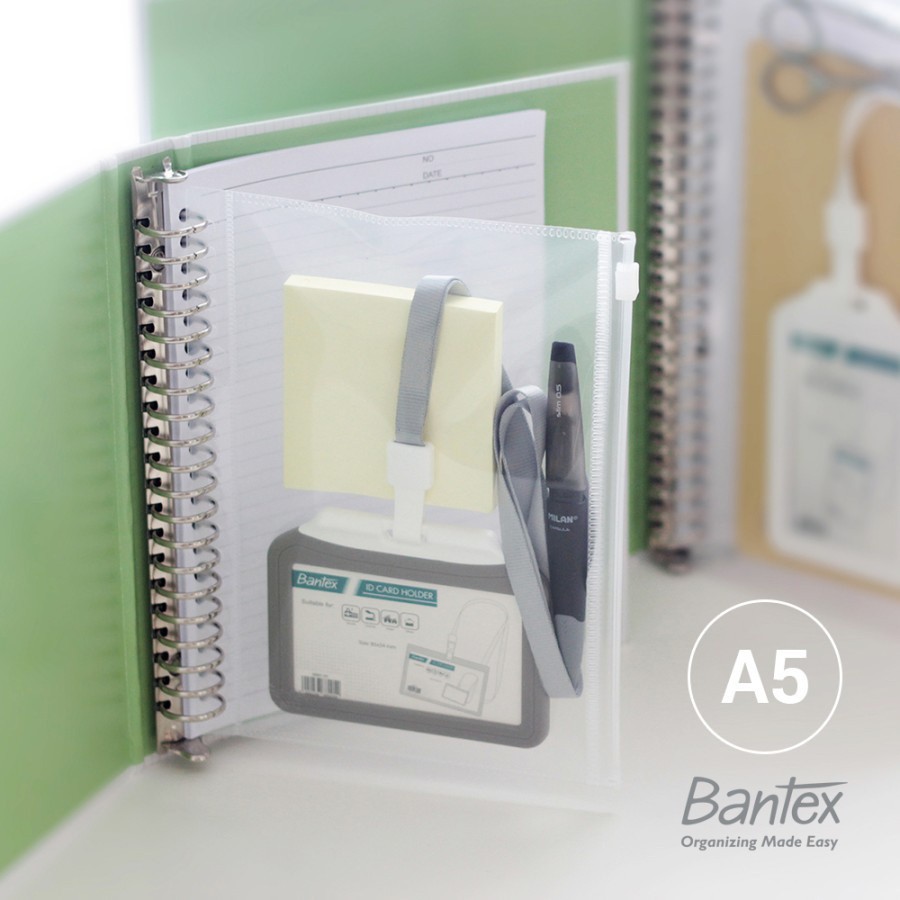 

[MSS] Bantex Zipper Pocket Ziplock Binder A5 20 Ring