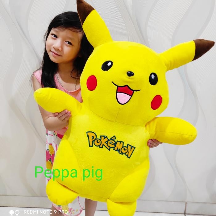 New boneka pokemon pikacu besar jumbo - LED lampu