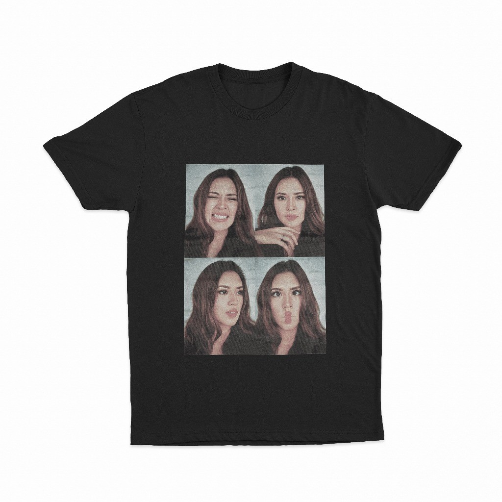 KAOS BAND Tshirt Raisa Kolase Tee Black Bahan Cotton Combed 24s Tebal
