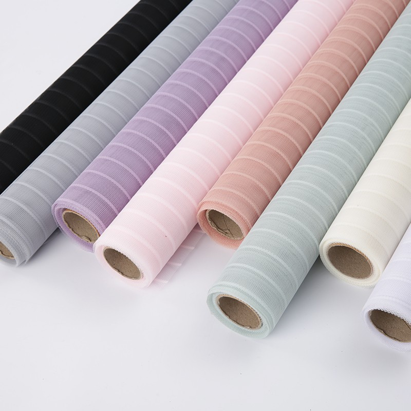 

[50 cm x 450 cm] Mesh Jaring Garis Roll / Korean Tulle