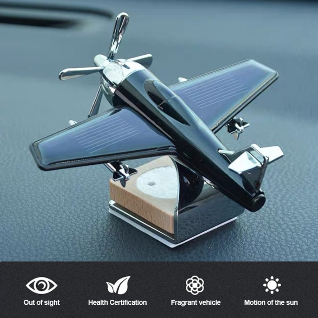 Parfum Pajangan Mobil Dashboard Model Pesawat Tenaga Surya Car Freshener Free 1 Botol Parfume Mini