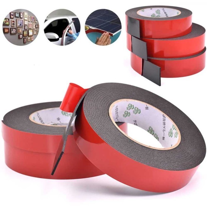 

TaffPack Double Tape Foam Isolasi Solatip Lakban Busa Hitam Lebar 10mm 20mm 30mm