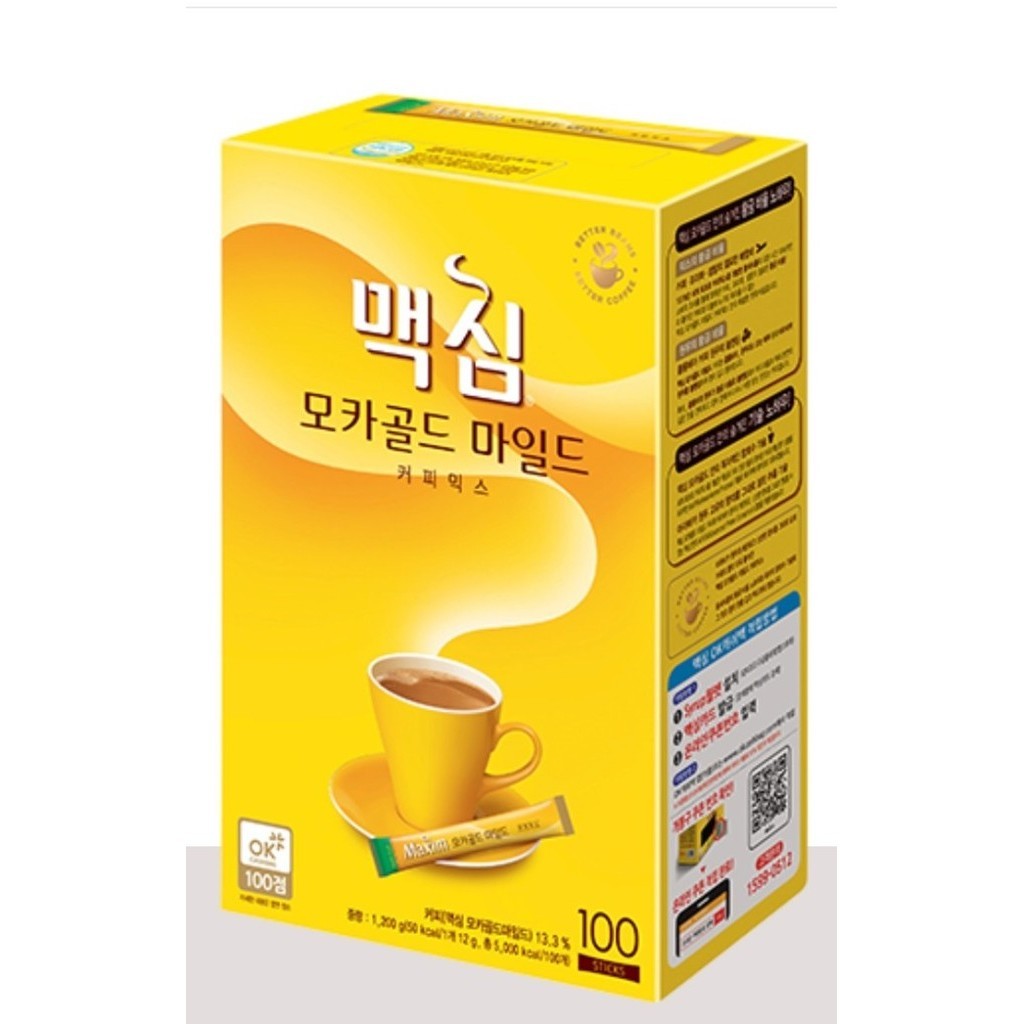 

MAXIM COFFEE 1 BOX isi 100 sachet | MOCHA WHITE ORIGINAL KOPI KOREA - MOCHA GOLD