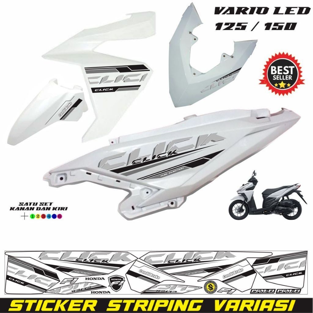 STRIPING VARIO STIKER MOTOR VARIO LED 2015 / 2017 /LIST  STIKER VARIO 125 / 150 LED FI STIKER SETIKE