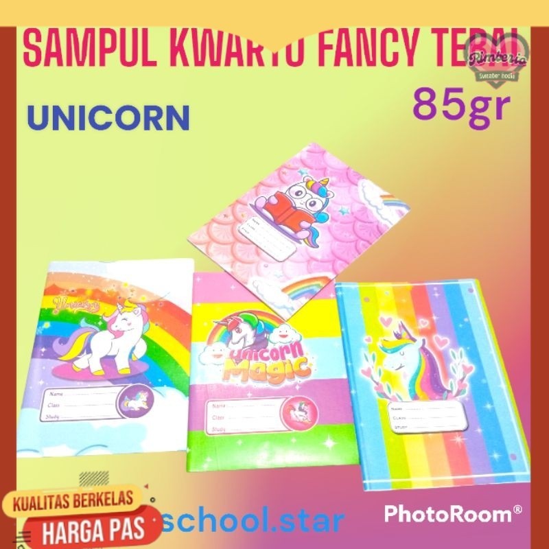 

(ISI 20LEMBAR) Sampul Buku Kertas Kwarto / Sampul Buku Tulis SIDU Gambar UNICORN