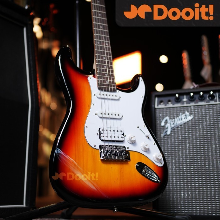 Aria Pro Ariapro II STG004 STG 004 HSS Gitar Elektrik ROSEWOOD Split Coil - 3 Tone Sunburst