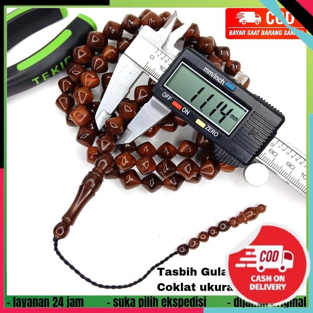 tasbih kokka asli wajik uk 11mm kayu kokkah koka kaukah kaokah kaoka