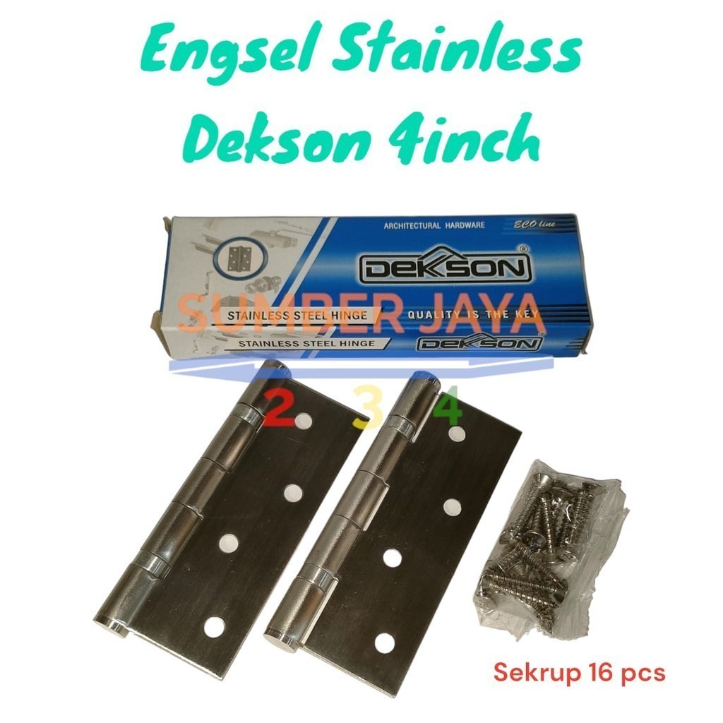 Engsel 4 Inch Dekson Engsel Pintu Dekson Stainless Steel Hinge Tebal TERMURAH