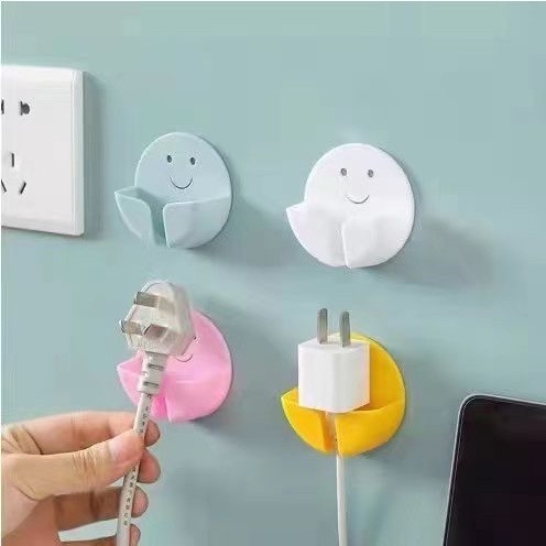 ACEH.ANG 110418 Gantungan Penahan Kepala Kabel Listrik Tempelan Hook Perapi Kabel +Lem