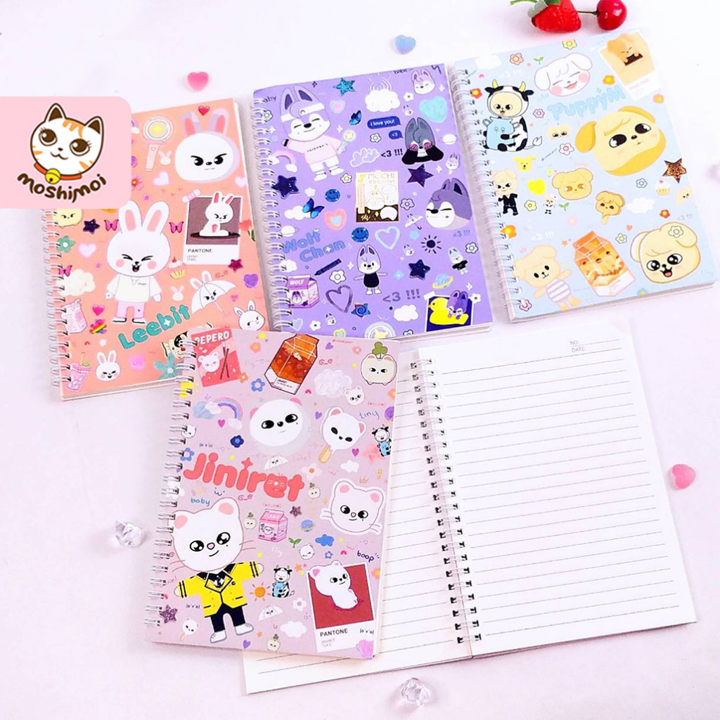 

Notebook/Diary Book/Notes/Notepad Buku Catatan Bergaris Motif Lucu