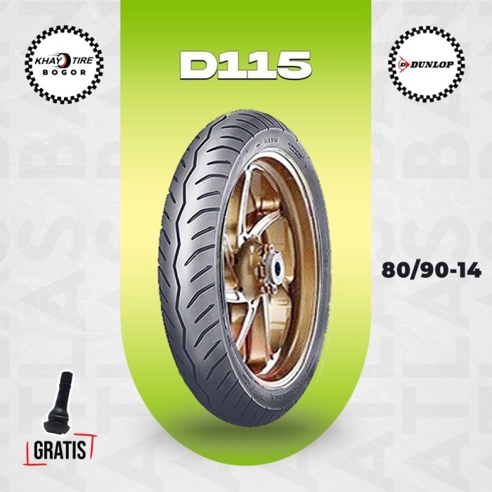 Ban Motor Matic Dunlop D115 80/90 Ring 14 Tubeless