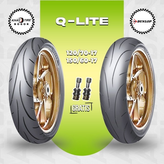 Sepasang Ban Motor Sport - DUNLOP Q-LITE 120/70 + 150/60 Ring 17