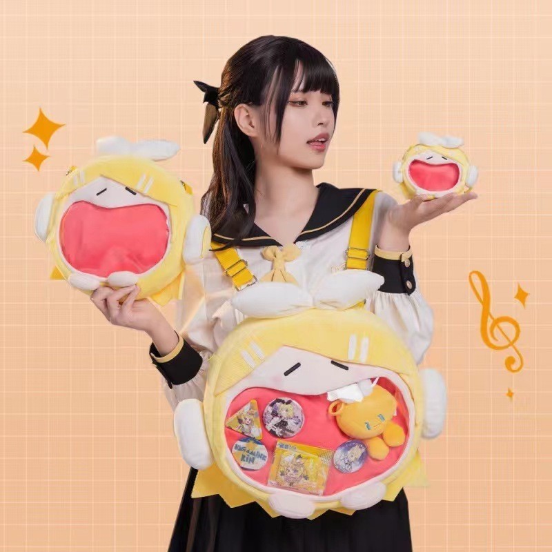 cod&ready ORI kagamine len & rin purse bag tas selempang wanita tas boneka Fashion Motif Kartun Kara