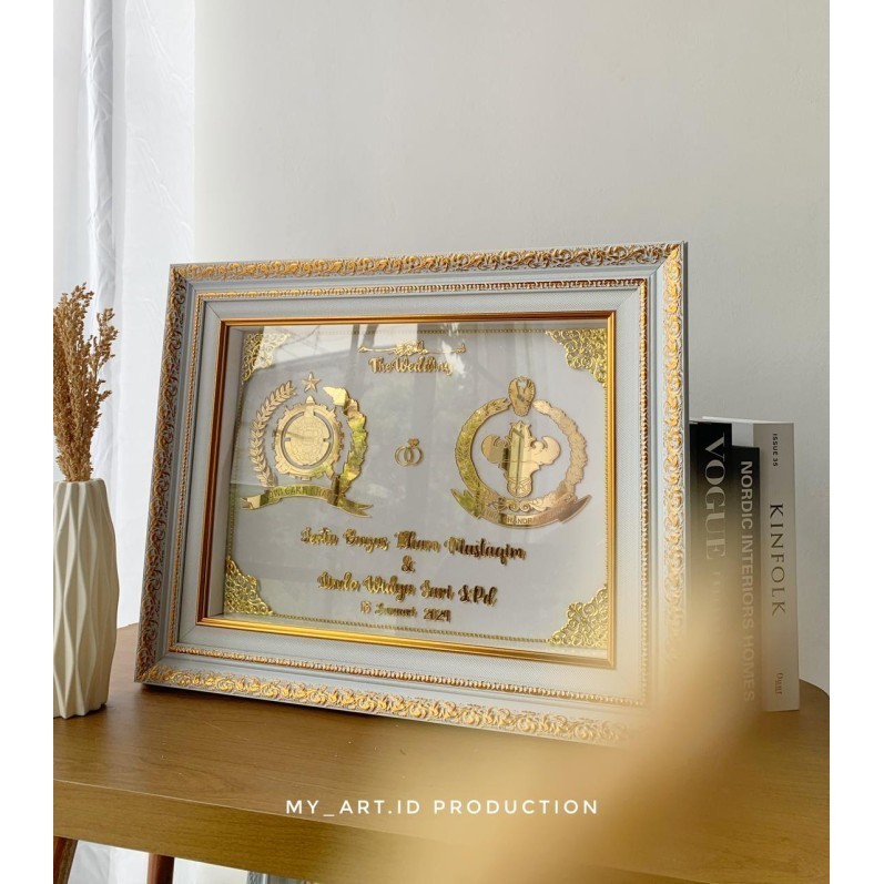 Mahar Pernikahan / Nikah Logo TNI Akrilik Modren murah