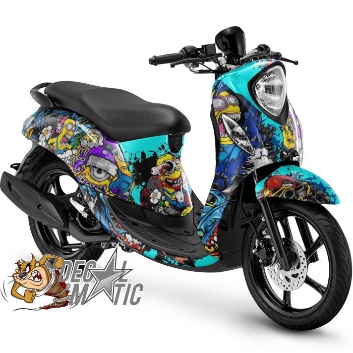 Decal Fino Full body + Stiker Dashboard Fino FI 125 Premium Grande / Karbu Minion Zombie