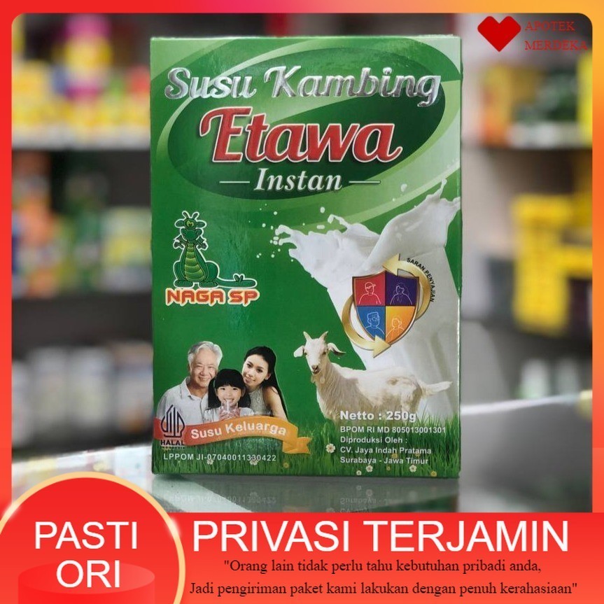 

Etawa Naga Sp 250 G / Susu Kambing Etawa Instan Kaya Vitamin Dan Mineral 250 Gr