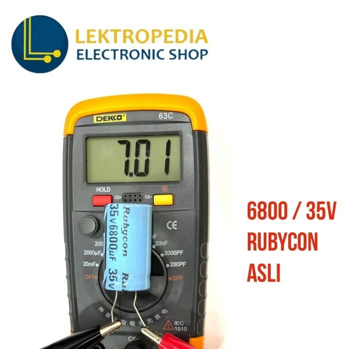 Elco 6800uf 35v RUBYCON Asli Kualitas Bagus Kapasitor 6800uf mikro 35 v volt 35volt Elko Capasitor