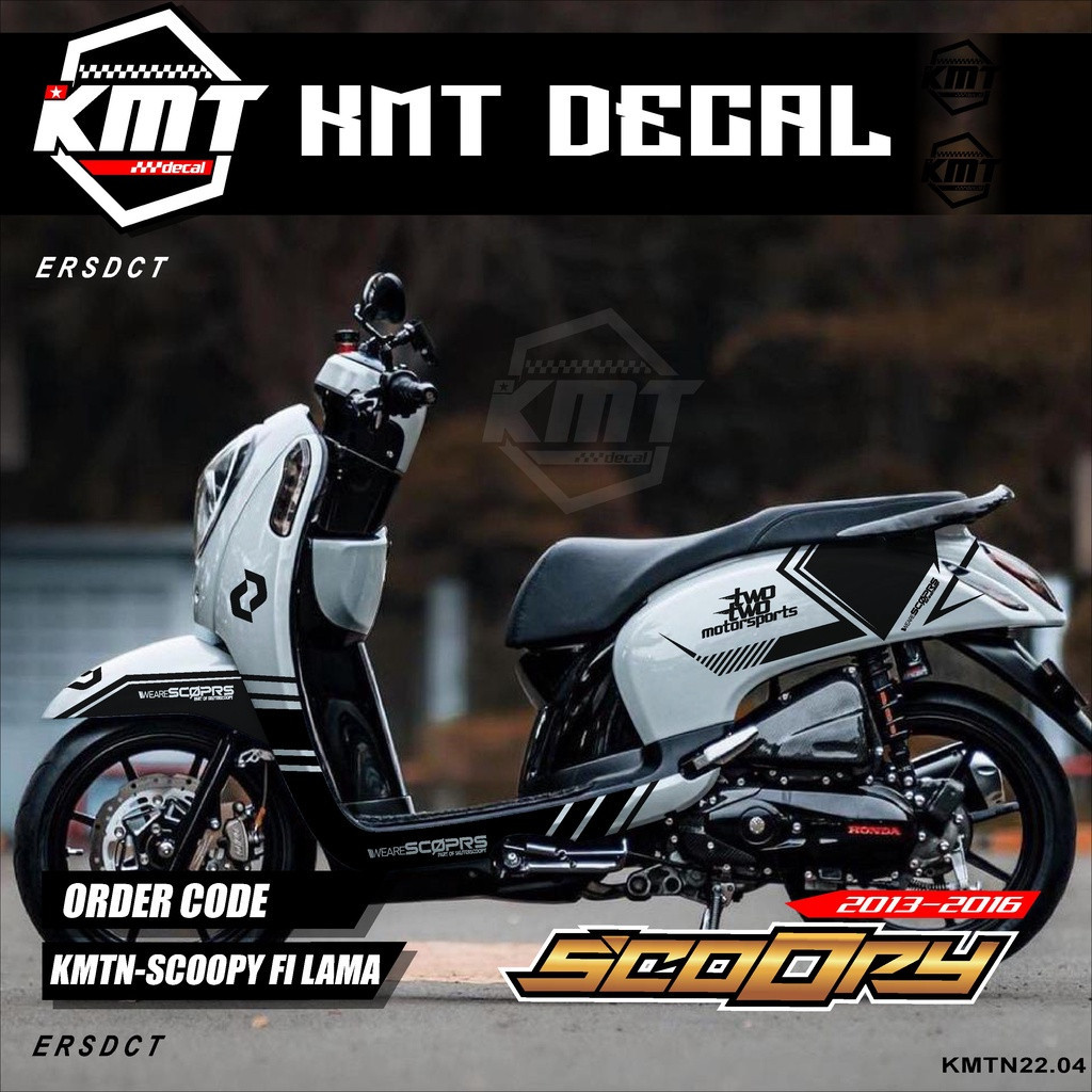 (BISA COD) Decal Scoopy full body Full Blok Skuter Scoopy - Dekal Sticker Scoopy Fi 2013 2014 2015 2