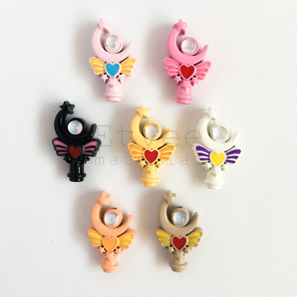 L172 Mote manik alloy besi magic wand tongkat sihir bulan bintang