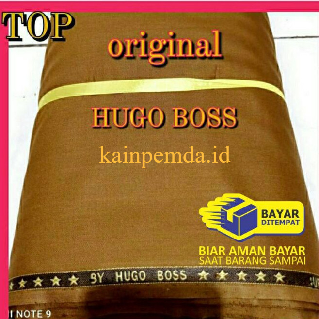 BAHAN KAIN PEMDA KHAKI Hugo /WOOL silk KATUN SERAGAM DINAS PNS/ASN/WOOL SILK