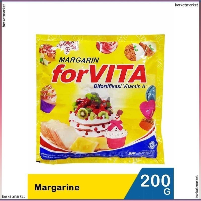 

Forvita Margarine Margarin Butter Mentega Sachet 200Gr Bahan Cake Cookie Olesan Kue Roti15kg 1kg 200gr 2kg 10 100 250 50 500 30 40 1000 200 Gram