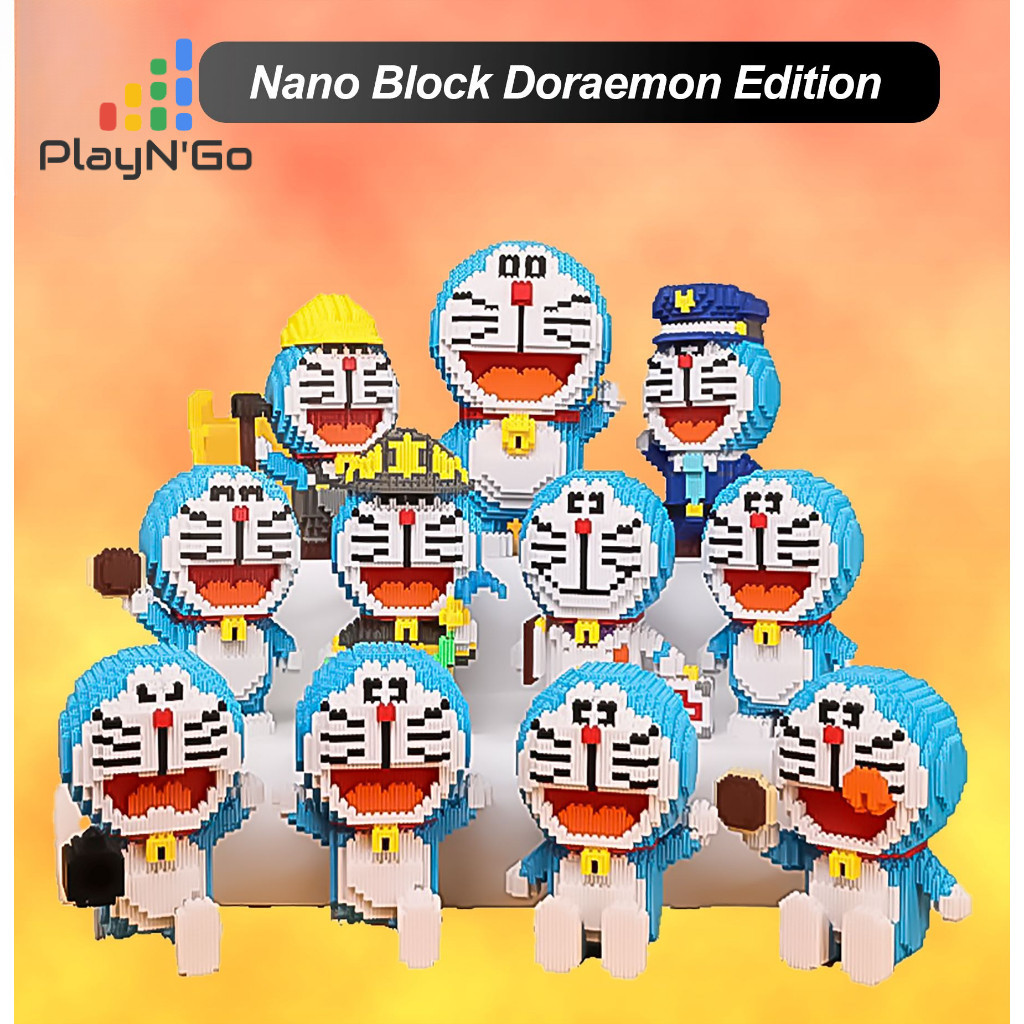 Original Nano Block Doraemon Bricks Big Series 3D Model, Mainan Blok Susun, Blok Konstruksi Brick DI