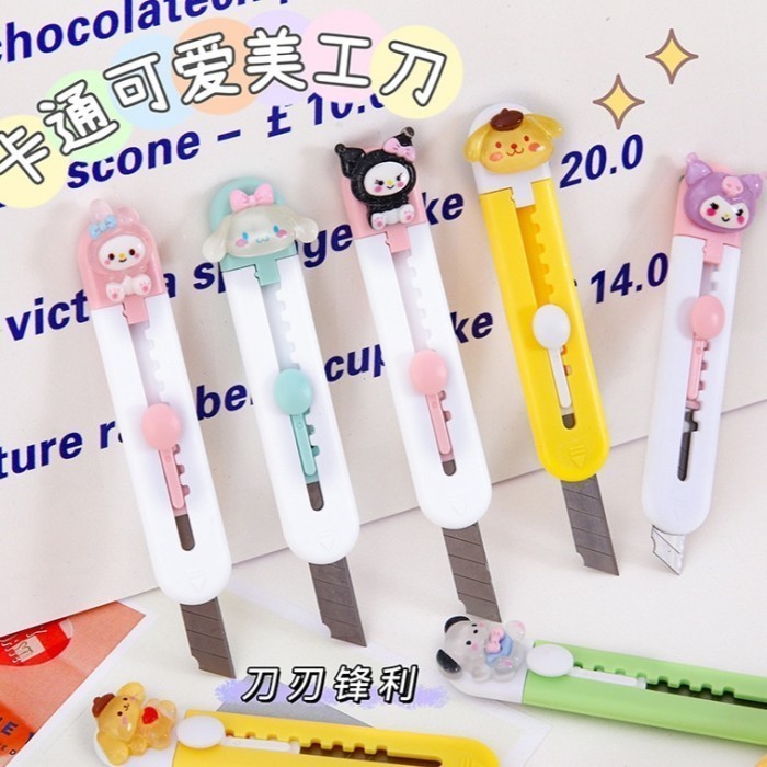 

Paper Cutter / Pisau Kertas Ukuran Kecil Mini Motif Gambar Kartun Lucu