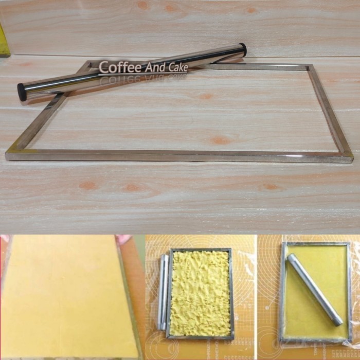 

TERJUAL Bingkai kue kering bahan stainless perata adonan kue - Bingkai Kue - Uk 30x20x1cm, Hanya bingkai