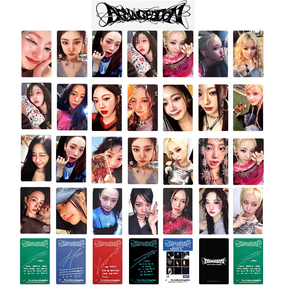 

KPOP Armageddon Album Photocards Karina Winter NINGNING Giselle Personal Postcard Two-Sided Paper Card Fans Collection Lomo Card