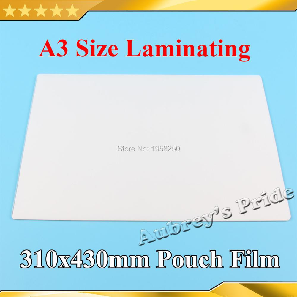 

10 Sheets 50mic(mil) A3 Size 310x430mm PVC Clear Glossy 2Flap Laminating Pouch Film for Hot Laminator