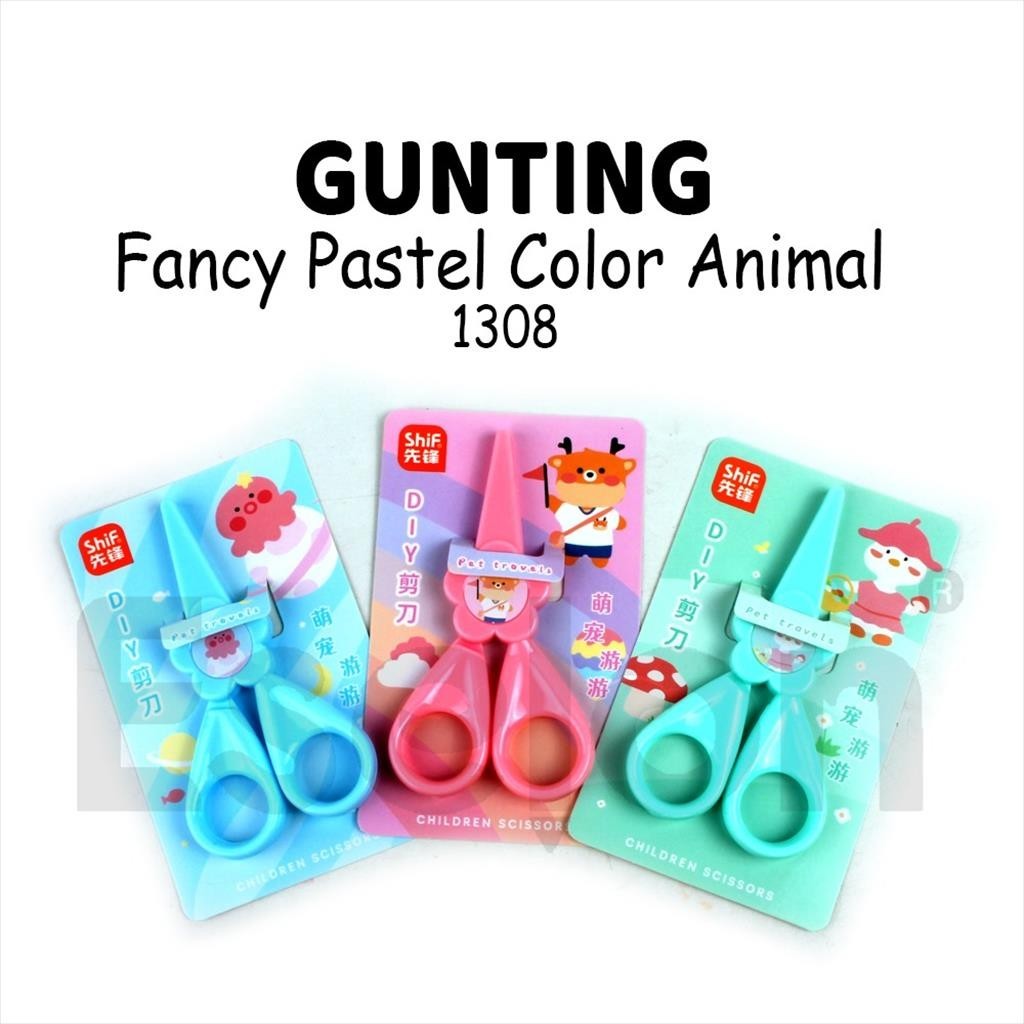 

[ES.JKT] 1pcs Gunting Anak Plastik 1308 / Gunting Plastik Pastel Animal