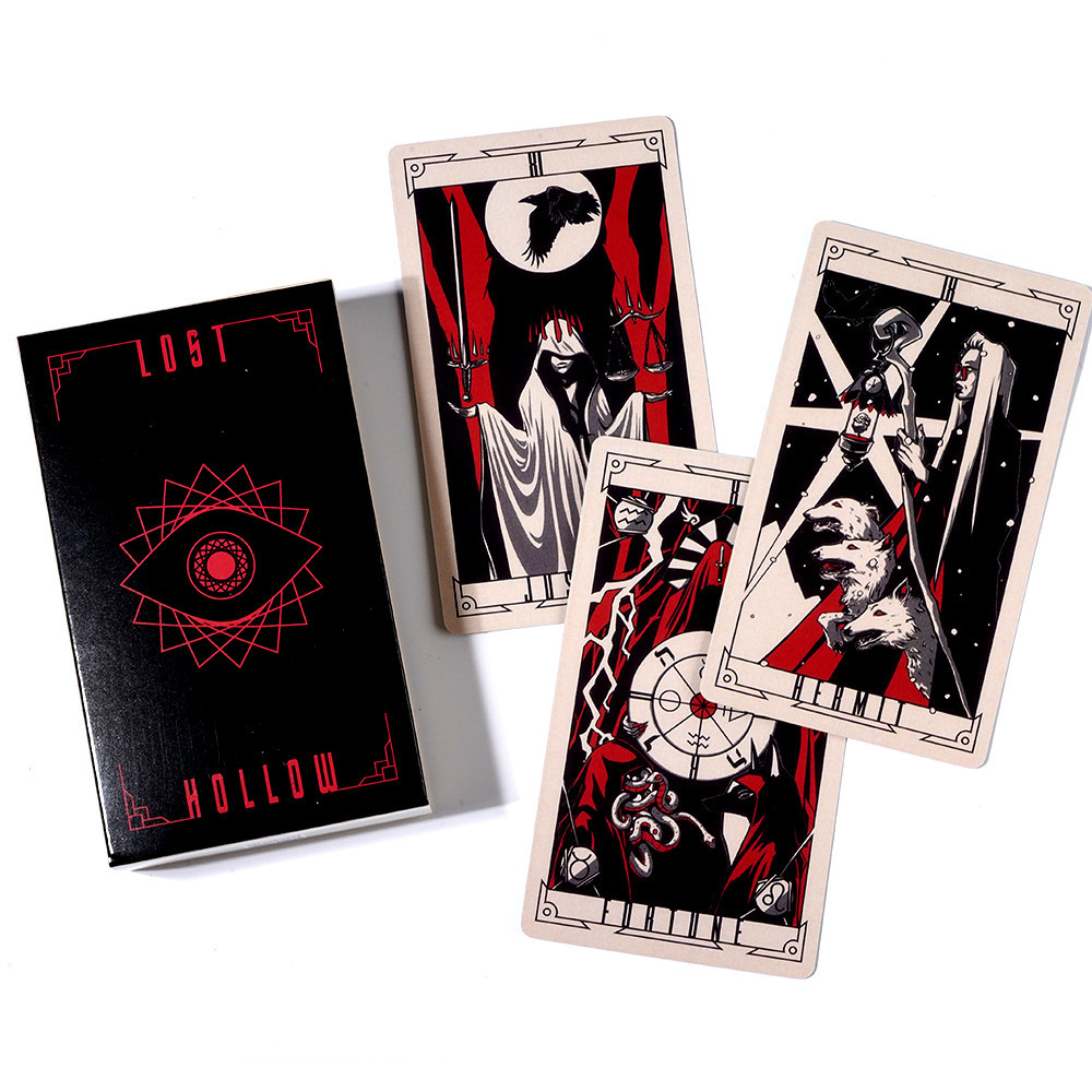

New Lost Hollow Tarot Deck with 80 Major and Minor 78 Card Pocket Size Deck Fortune Telling Game Divination Tools Zodiac Element