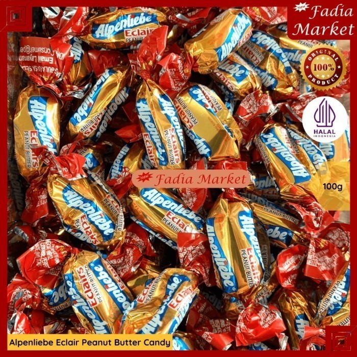 

Alpenliebe Eclair Peanut Butter Candy Permen Kacang Mentega 100g