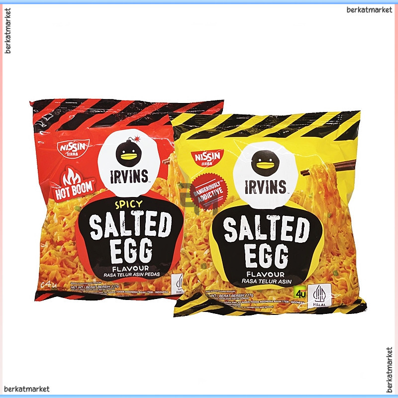 

Nissin Irvin Irvins Salted Egg Noodles Instant Mie Spicy Halal Ecer Pack Original 113 gr 117 95 80 565 gr 5 packs gr 1 Pcs Per Bungkus Paper Bag Kardus Kualitas Import Singapura