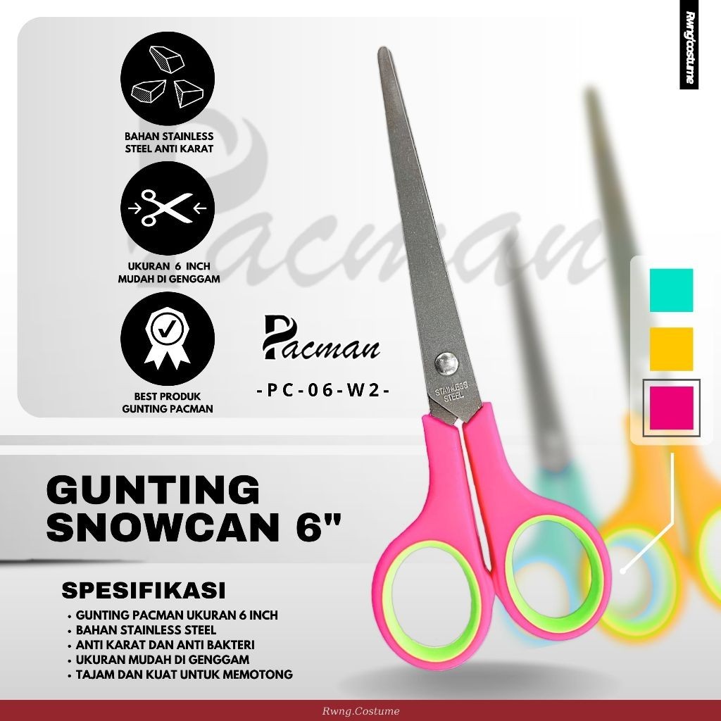 

Gunting Pacman PC-06-W2 / Gunting Stainless Steel 6 Inch / Gunting Serbaguna
