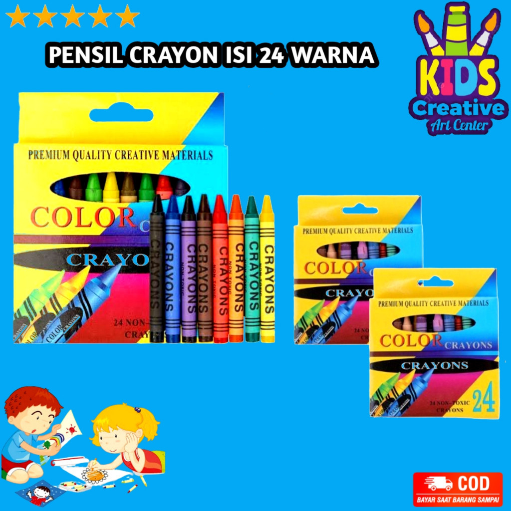 

PENSIL CRAYON ISI 24 WARNA / PENSIL WARNA GAMBAR 24PCS / CRAYON SET ANAK 24 ART SET / ARTSET 24 PCS / PENSIL KRAYON ANAK / H B