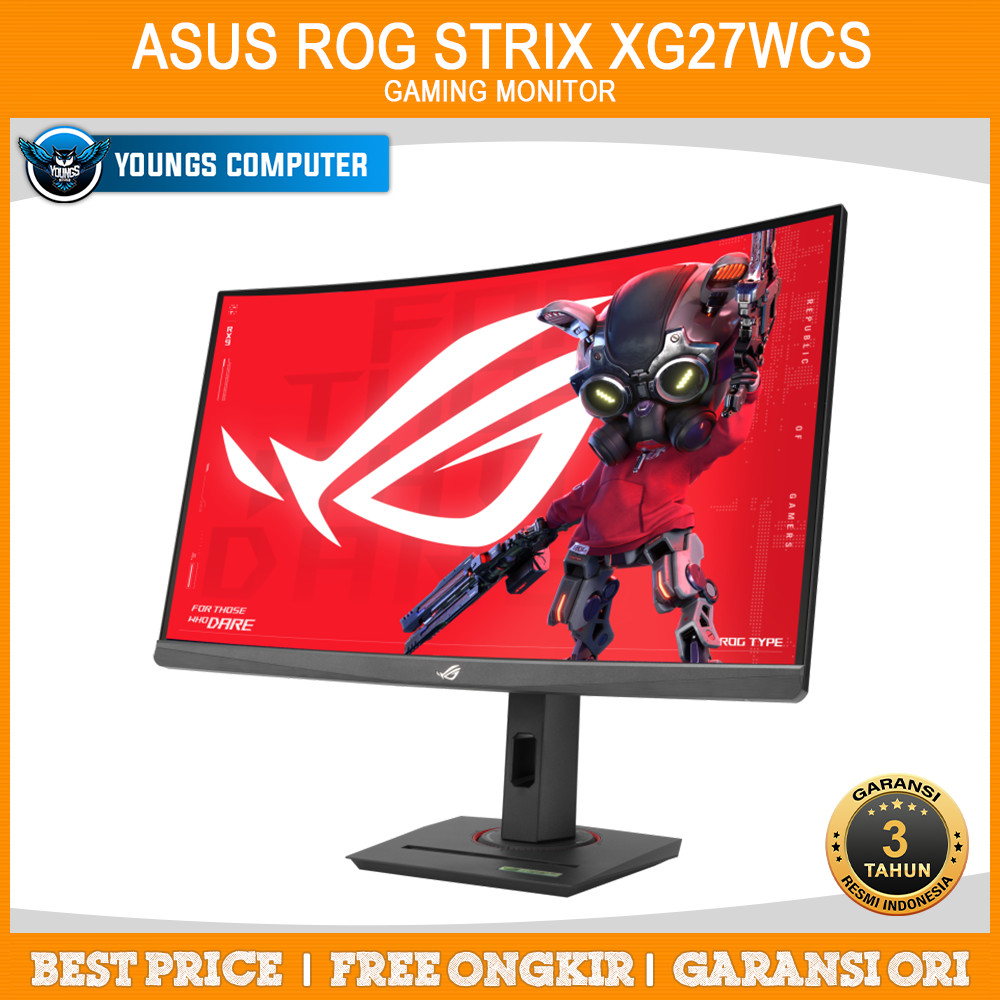 LED ASUS ROG XG27WCS 27" Curve 2K Fast IPS 180Hz USB-C G-Sync Strix Gaming Monitor