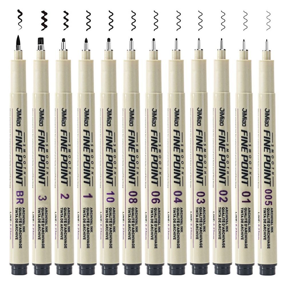 

1Pcs Micron Ink Marker Pen Sketch Stationery Set Hook Line Drawing Pen Art Supplies Pigment Liner Sketching Needle Pen